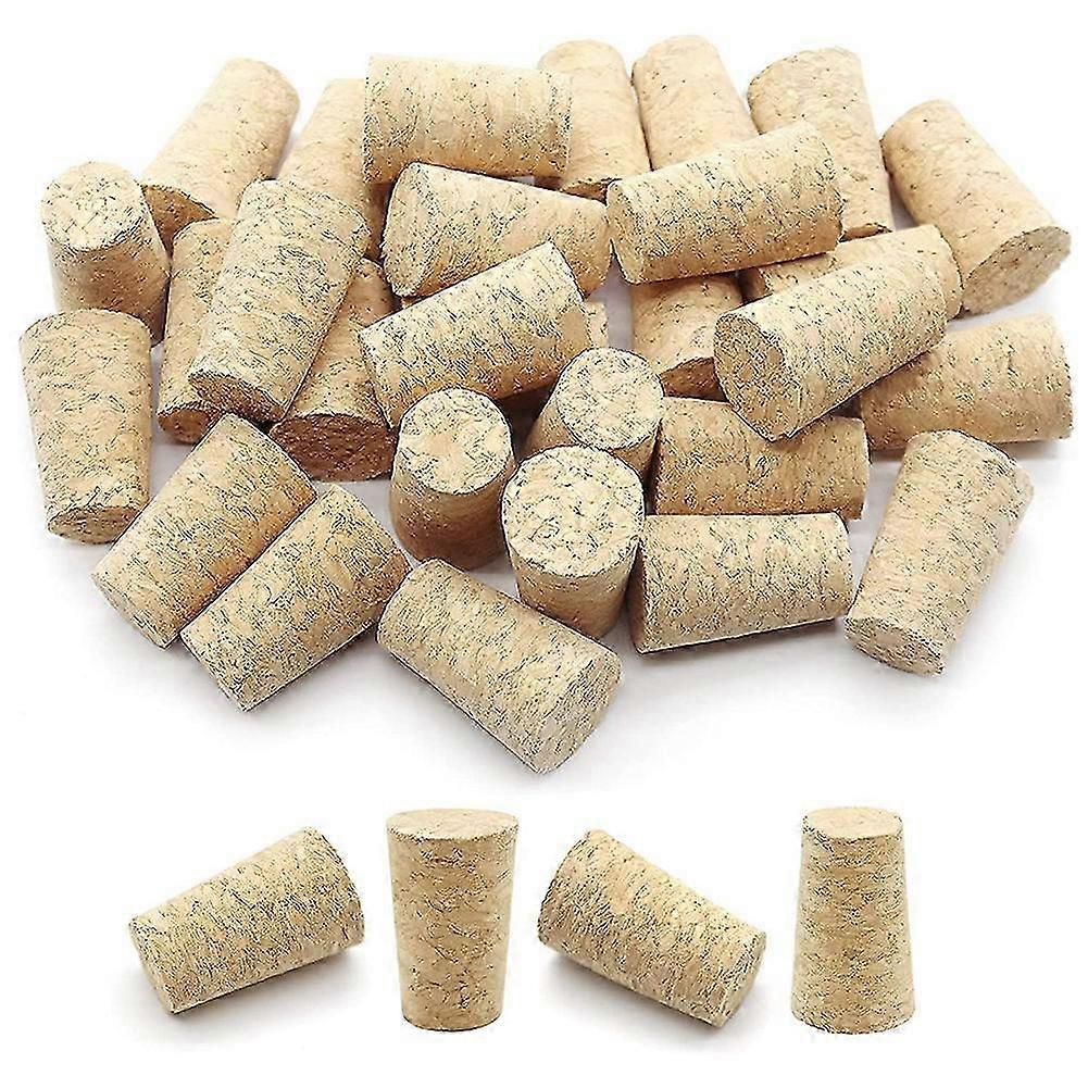 100個のウッドワインコルクボトル用再利用可能なテーパーストッパーライトウッドカラーシーリング