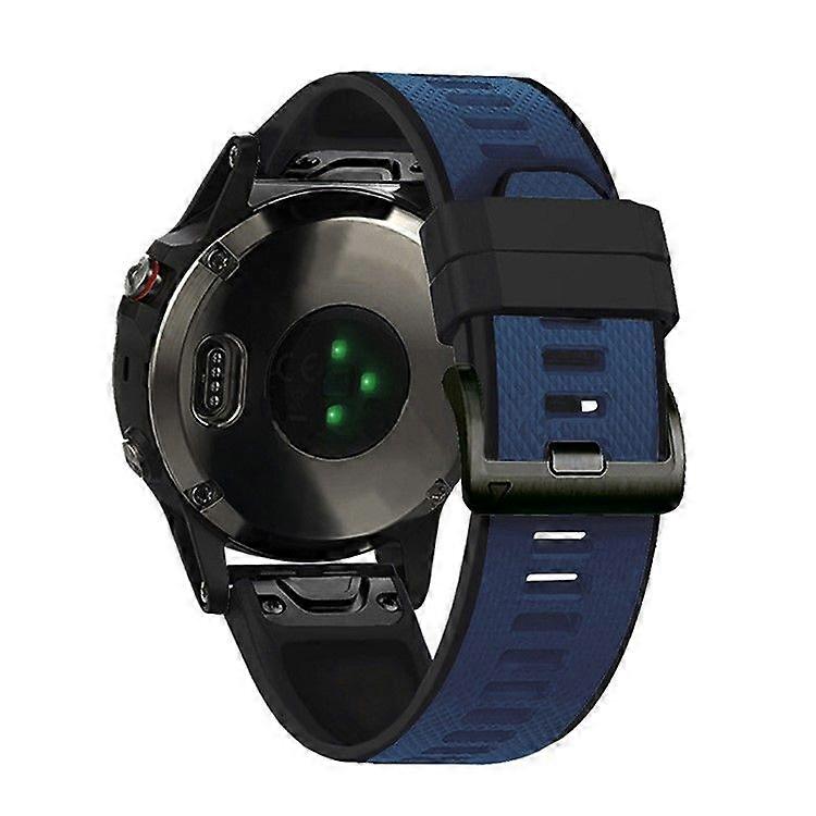 For Garmin Fenix 6/ Fenix 5/ Forerunner 945/ Forerunner 935/ MARQ Dual Color Watch Band 22mm Soft Silicone Replacement Band Strap Accessory