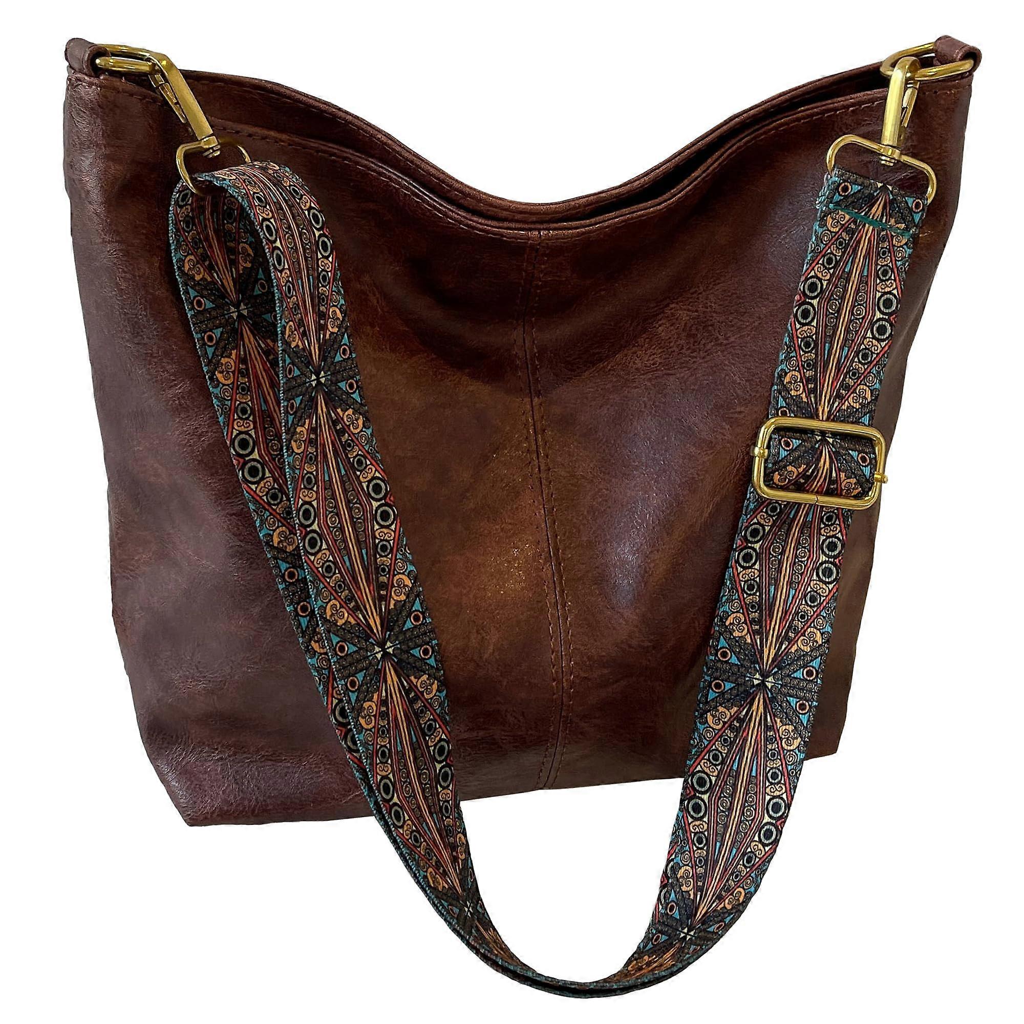Crossbody for Women Vegan Leather Hobo Bags Casual Satchel  Crossbody Bag for Women Vegan Leather Hobo Handbags Guitar Strap Purse Shoulder main image 1