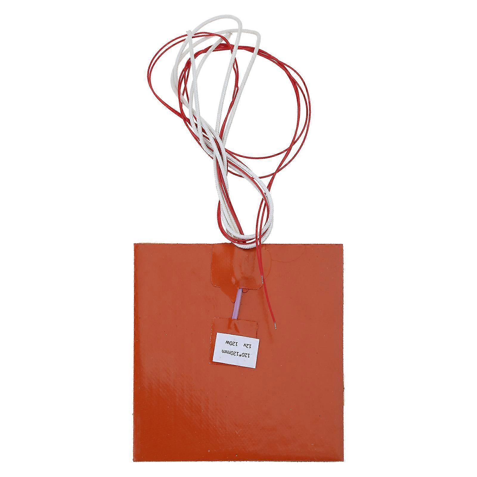 Θερμαινόμενο στρώμα θερμαινόμενου στρώματος σιλικόνης υψηλής θερμοκρασίας 200℃ 12V 120W με αυτοκόλλητη επένδυση για CR-10 Pro Multicolor