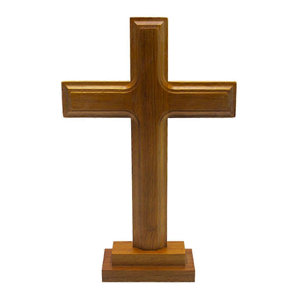 Wooden Standing for Cross Decor Altar for Cross with Stand Double-Sided Display Table for Cross for Home Chapel Church D