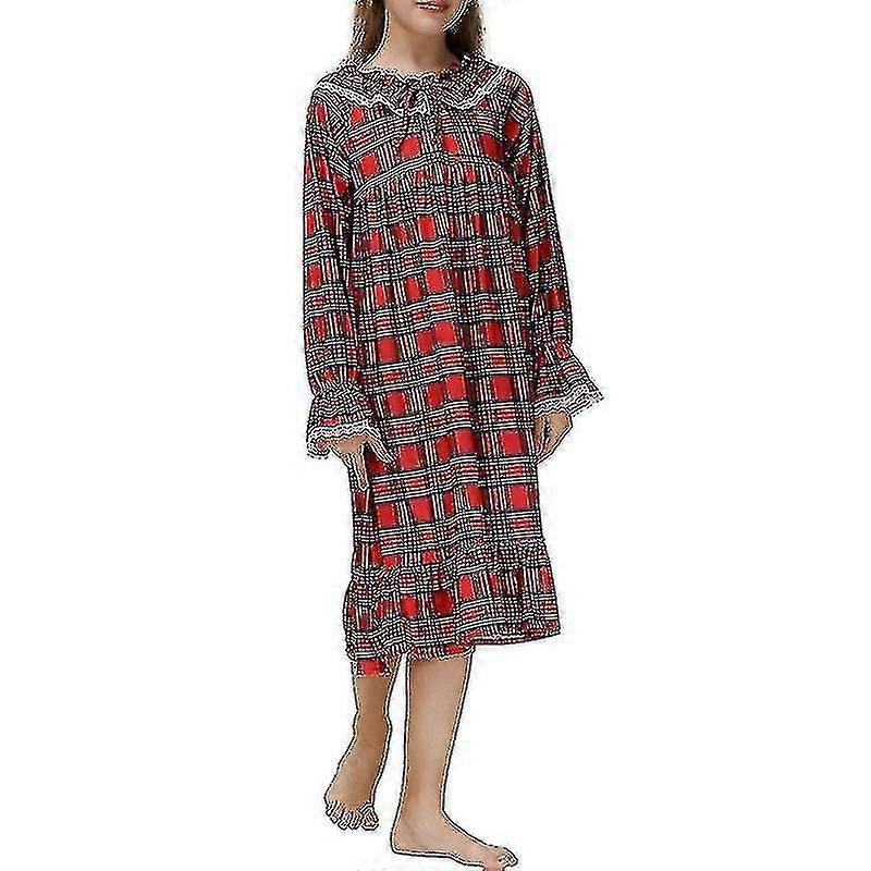 Kızlar Prenses Dantel Gecelik Uzun Kollu Pijama Pijama Elbise Çocuklar için