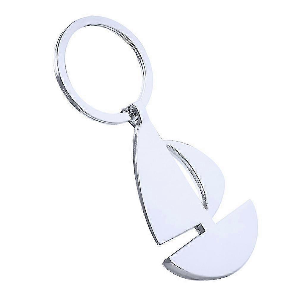 Creative Sailing Keyring Beautiful Simple Keychain Decor for Bag Key Purse Silver