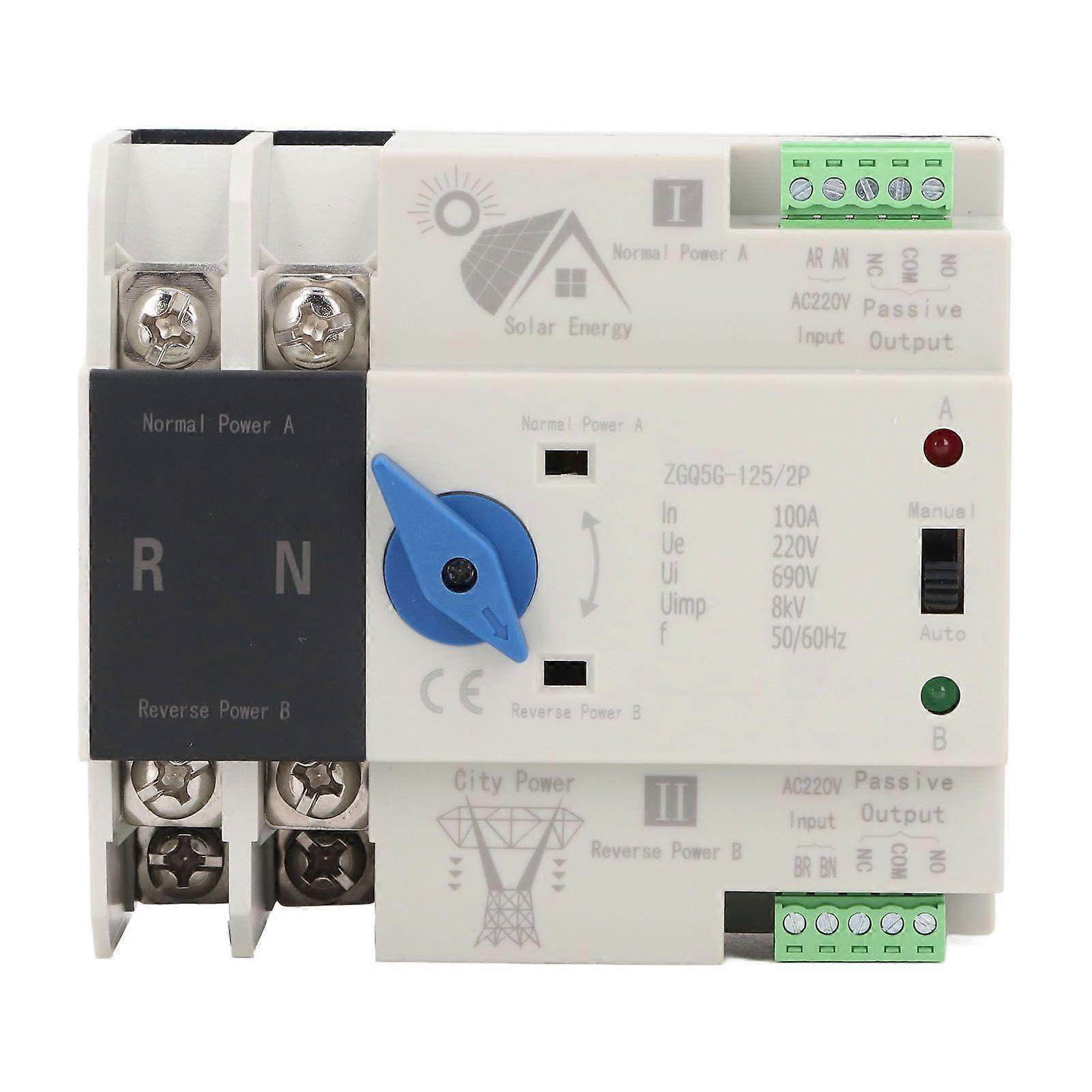 Hochwertige 2P 100A Photovoltaik Dual Power Automatischer Transferschalter Dual