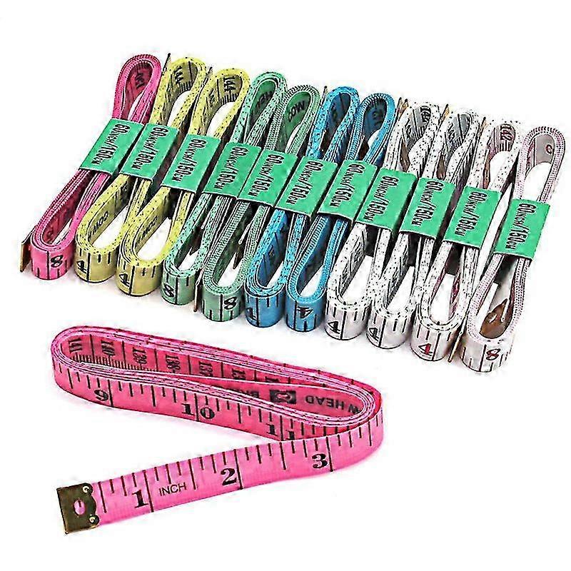 24pcs Dual Scale 60/150cm Soft Tape Measure for Sewing and Tailoring (Color Random)