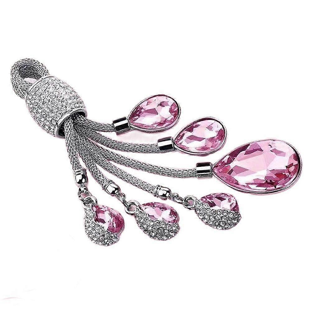 Decoration Car Key Pendant Rhinestone Keychain Water Drop Keychain Crystal Key Pendant Key Ring