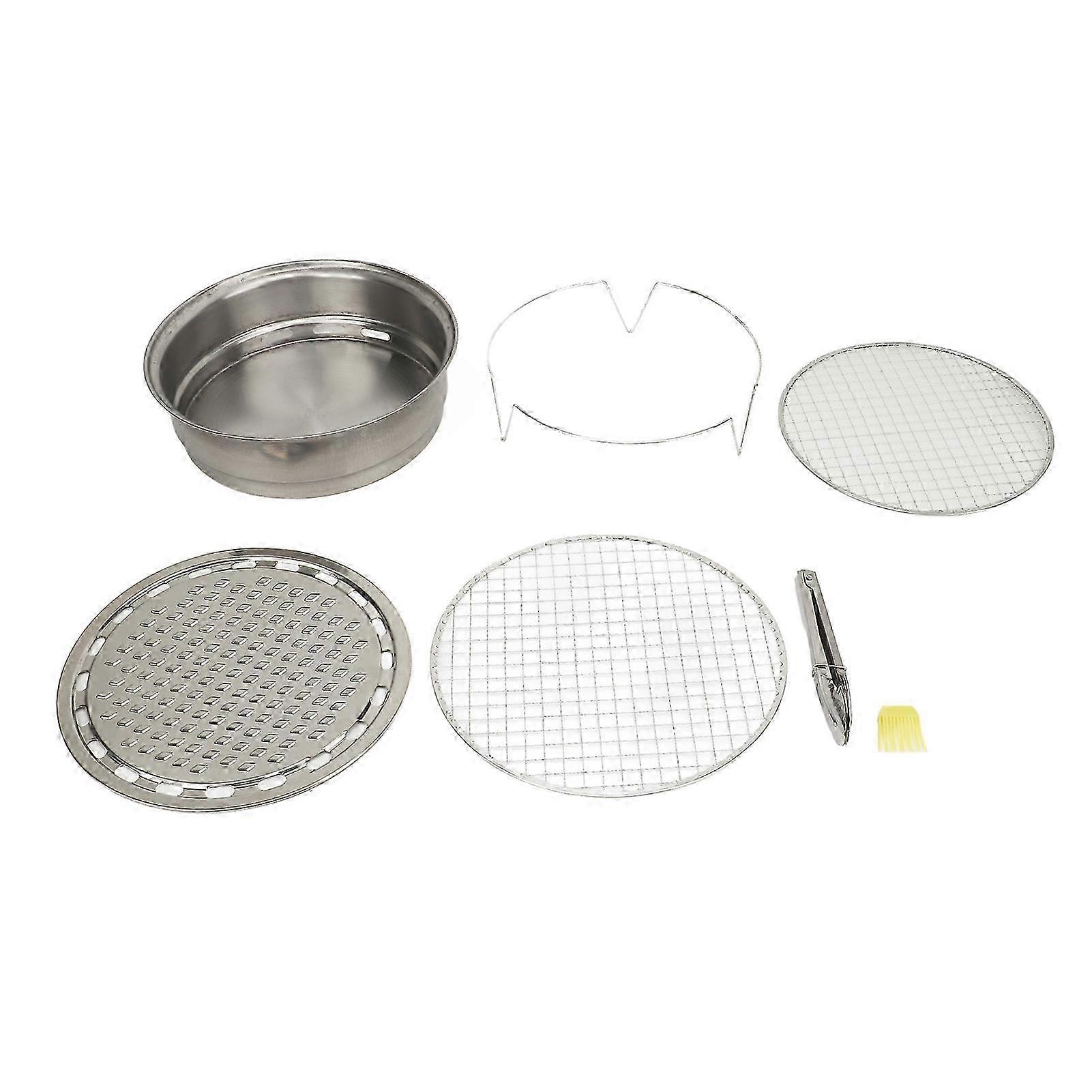 2025 Portable Round Barbecue Charcoal Grill Multifunctional Compact Charcoal Stove for Picnic Camping
