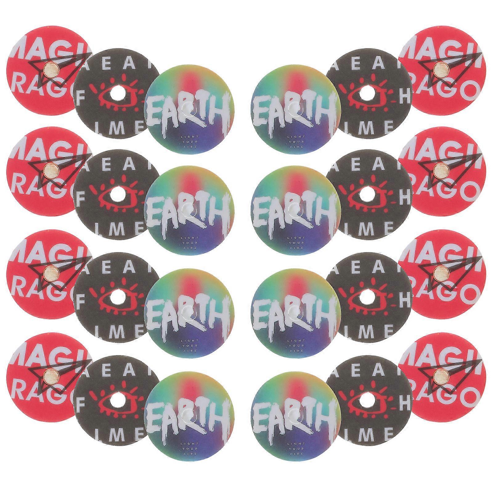 24pcs Record Player Car Aroma Tablets, Aromatherapy Refill Pads for Freshening PE Material Fragrance Replacements for Car Interior