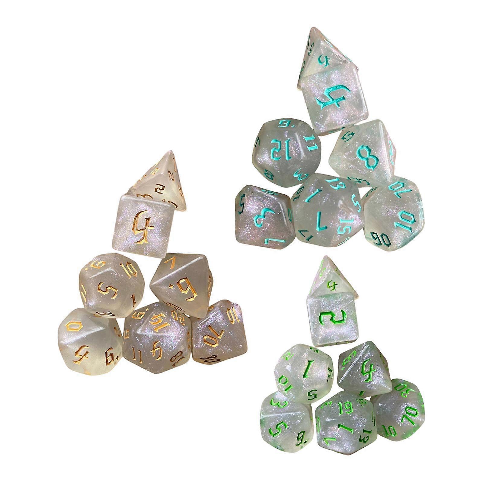 Acrylic Polyhedral Dices Math Teaching for Parties Table
