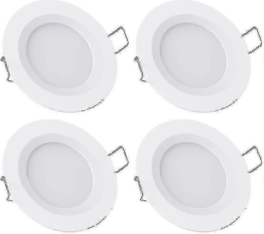 Camper Boot 12V LED inbouwplafondlampen, 4 stuks dimbaar 3W 3200K aluminium