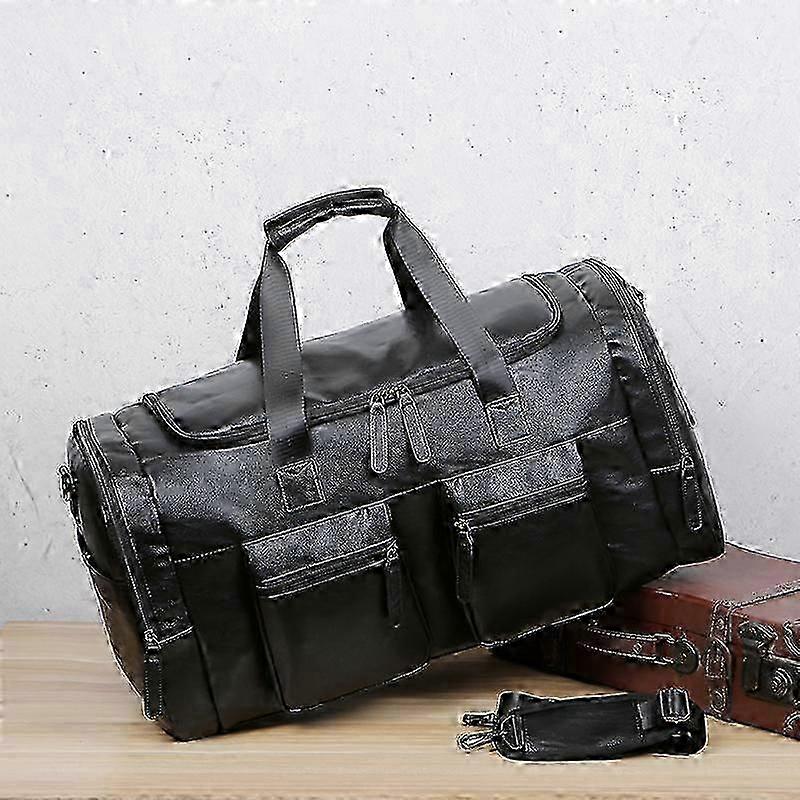 Sac De Voyage Homme Grande Capacité - Cuir - Sac à Bandoulière Gym Bag - Marron - Neuf Sans étiquette