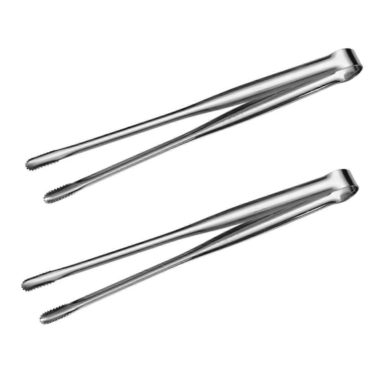 Grill Tongs Two-Piece Multifunction Kitchen Tongs For BBQ And Steak Ergonomic Non-Slip Grip For Home And Pro Use 19x2x2 cm