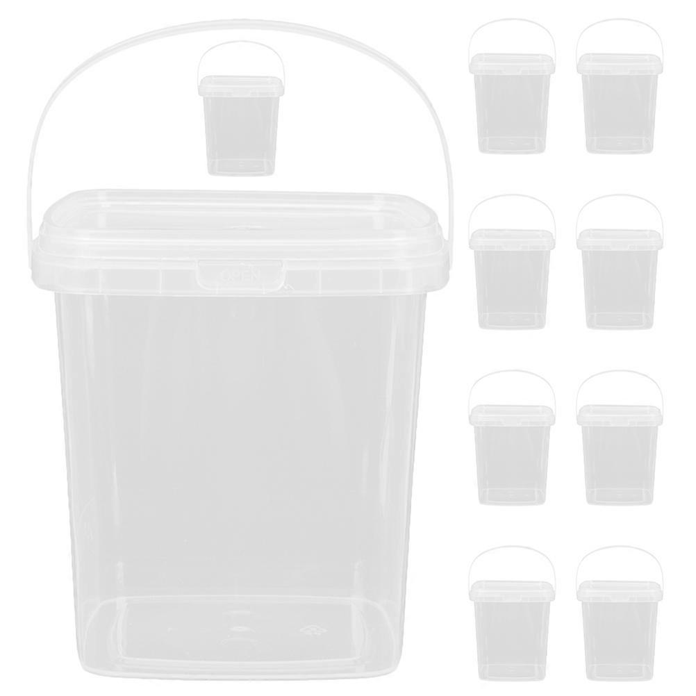 Non-stick Interior Pail with Lid, Robust Plastic Container for Ice Cream, Easy to Clean