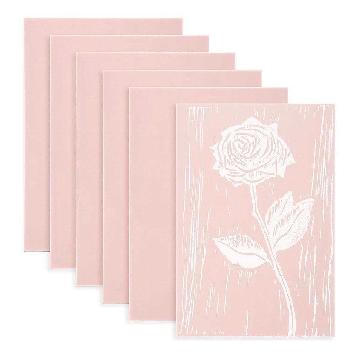 Linoleum Blocks for Printmaking Supplies 6PCS 4 Inch X 6 Inch Rubber Linocut Block Printing Kit for