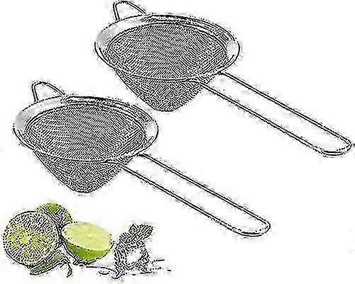 Stainless Steel Cocktail Strainer 2-Pack, Fine Mesh Conical Bartender Tool for Bar Accessories Edition 0618