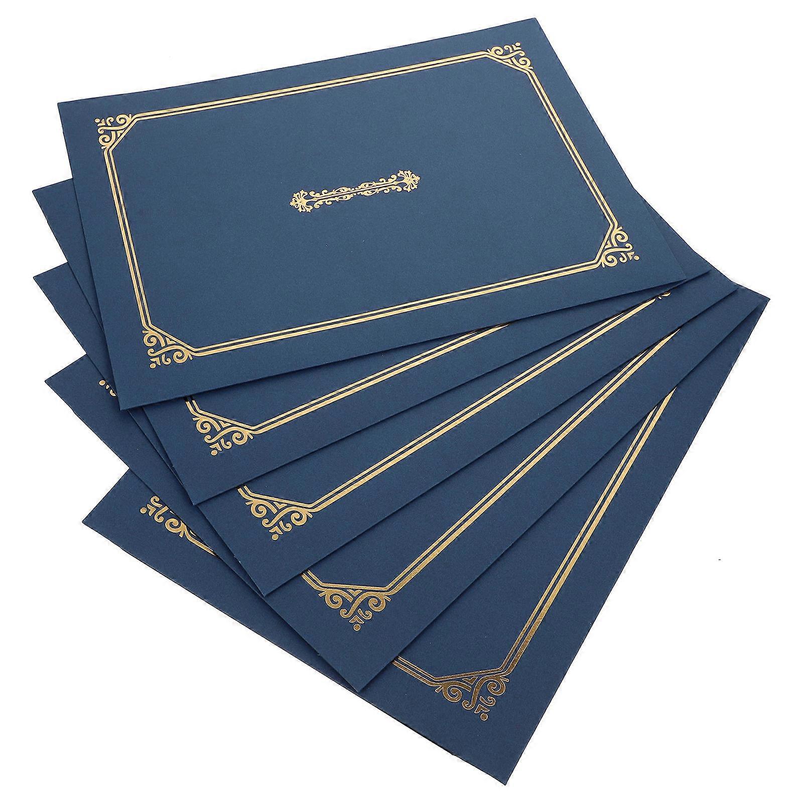 Diploma Holders Elegant Design Certificate Covers Office Use A4 Presentation 5Pcs