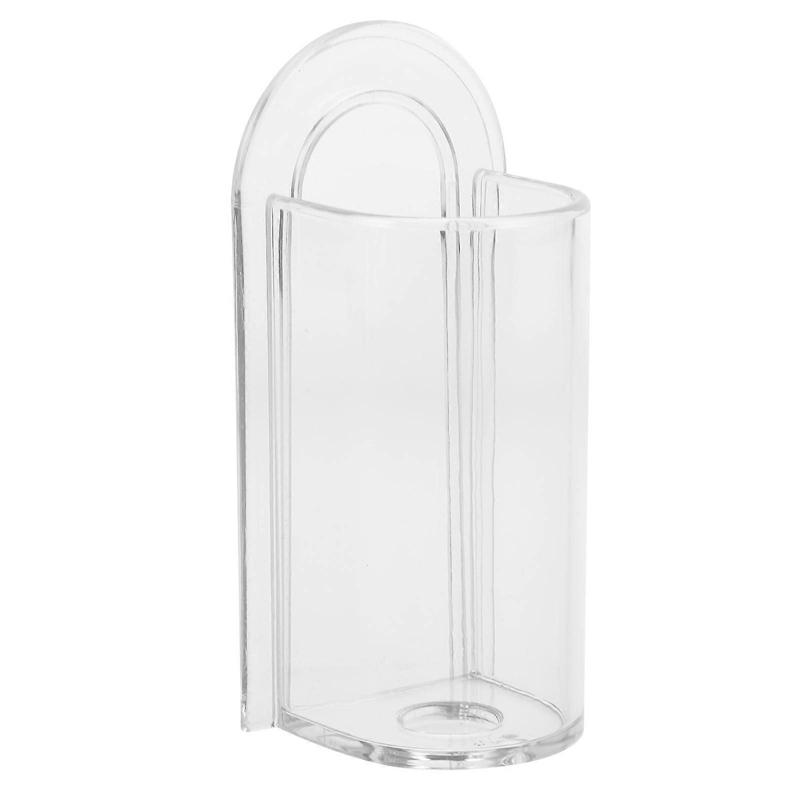 Adhesive Toothbrush Holder Wall Mounted Plastic Bathroom Organizer 1Set