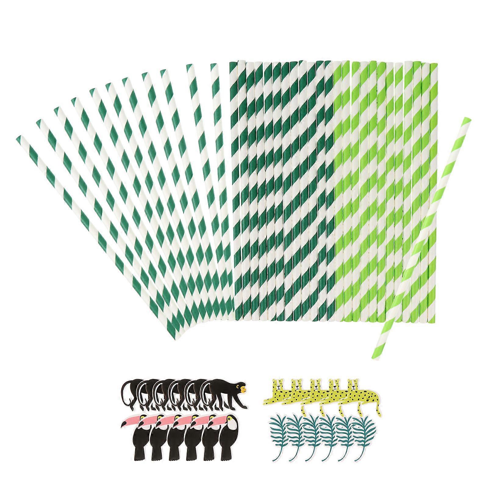 Birthday Straws Drinking Straws Assorted Color Dessert Table 1Set