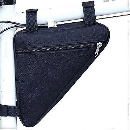 Bicycle Triangle Bag, Waterproof Frame Bag for Mountain and Road Bikes, Tool Storage, Easy Installation, Black