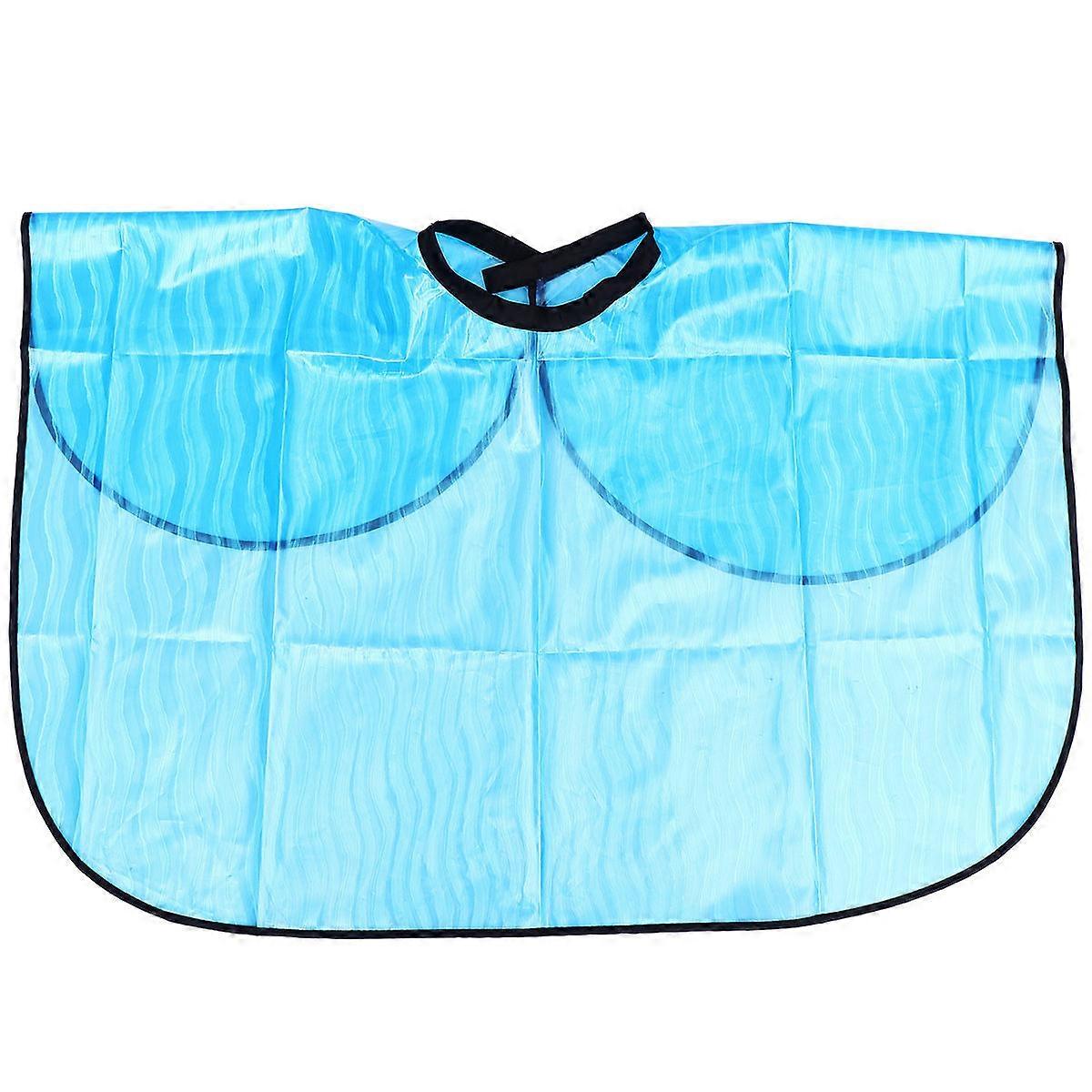 Here's a refined and professional product description based on your input:
**1pc Transparent Hair Salon Cape / Hair Treatment (Blue) – For Home &