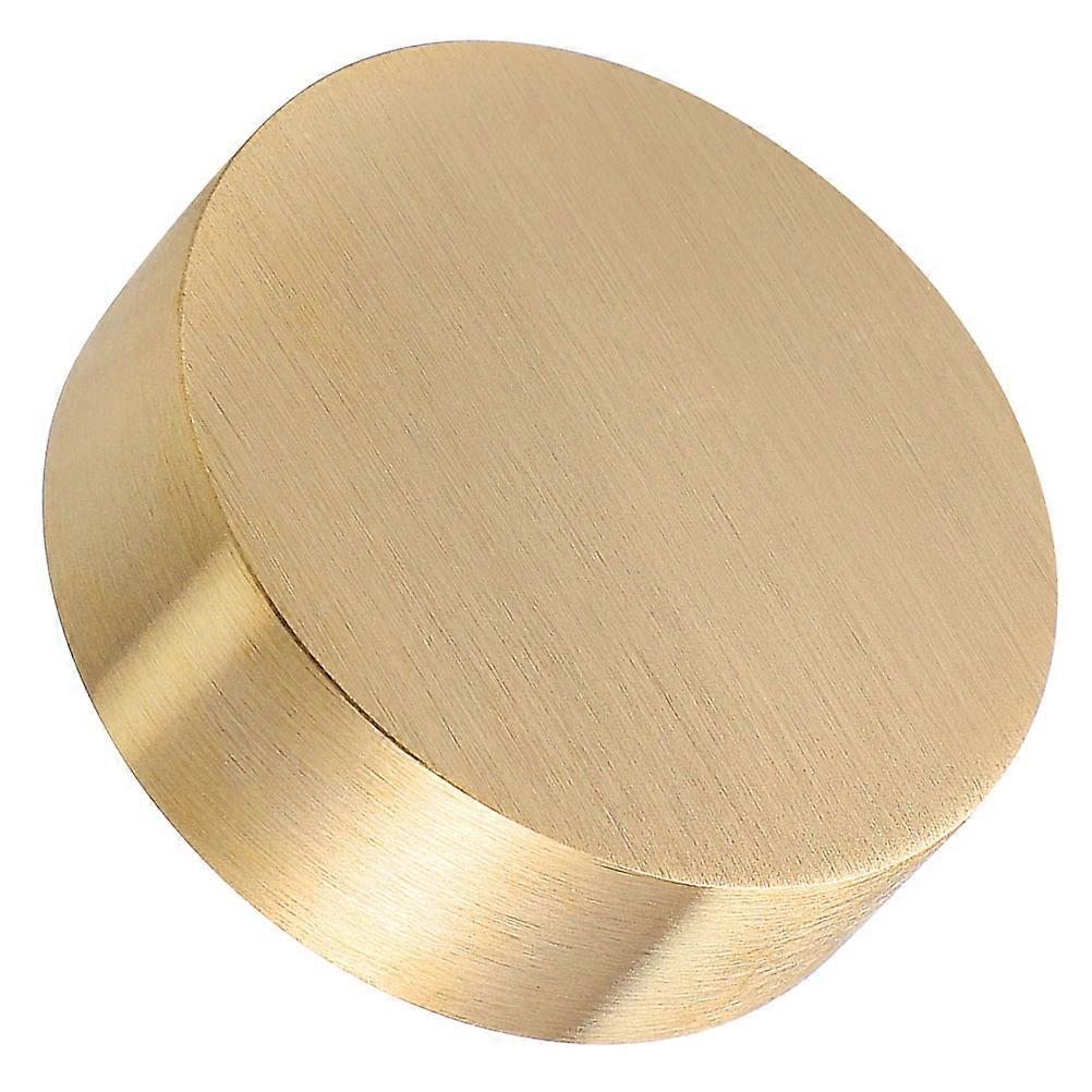 Round Block Paperweight Brass Calligraphy Practice Holding Down Papers 5.00X5.00X1.50CM 1Pack