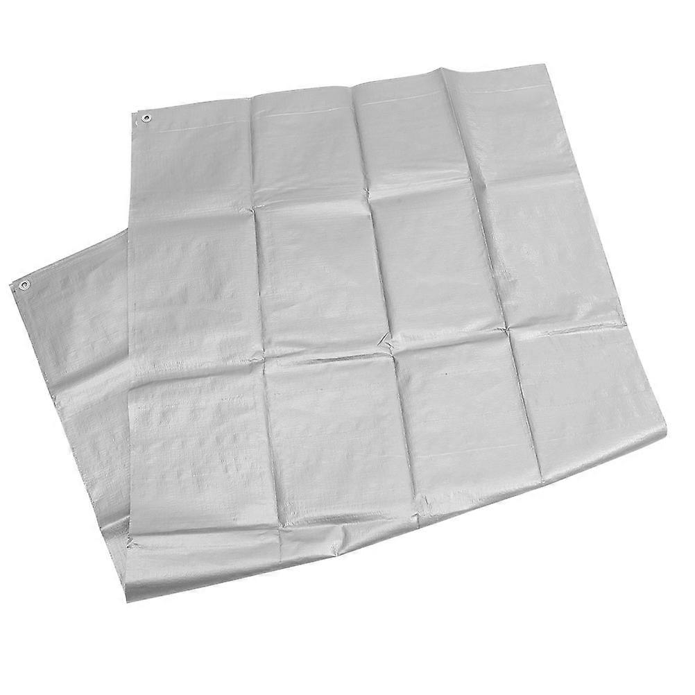 Garden Canopy Shade Cloth Durable Design Sun Protection Silver 2m x 4m 1Set