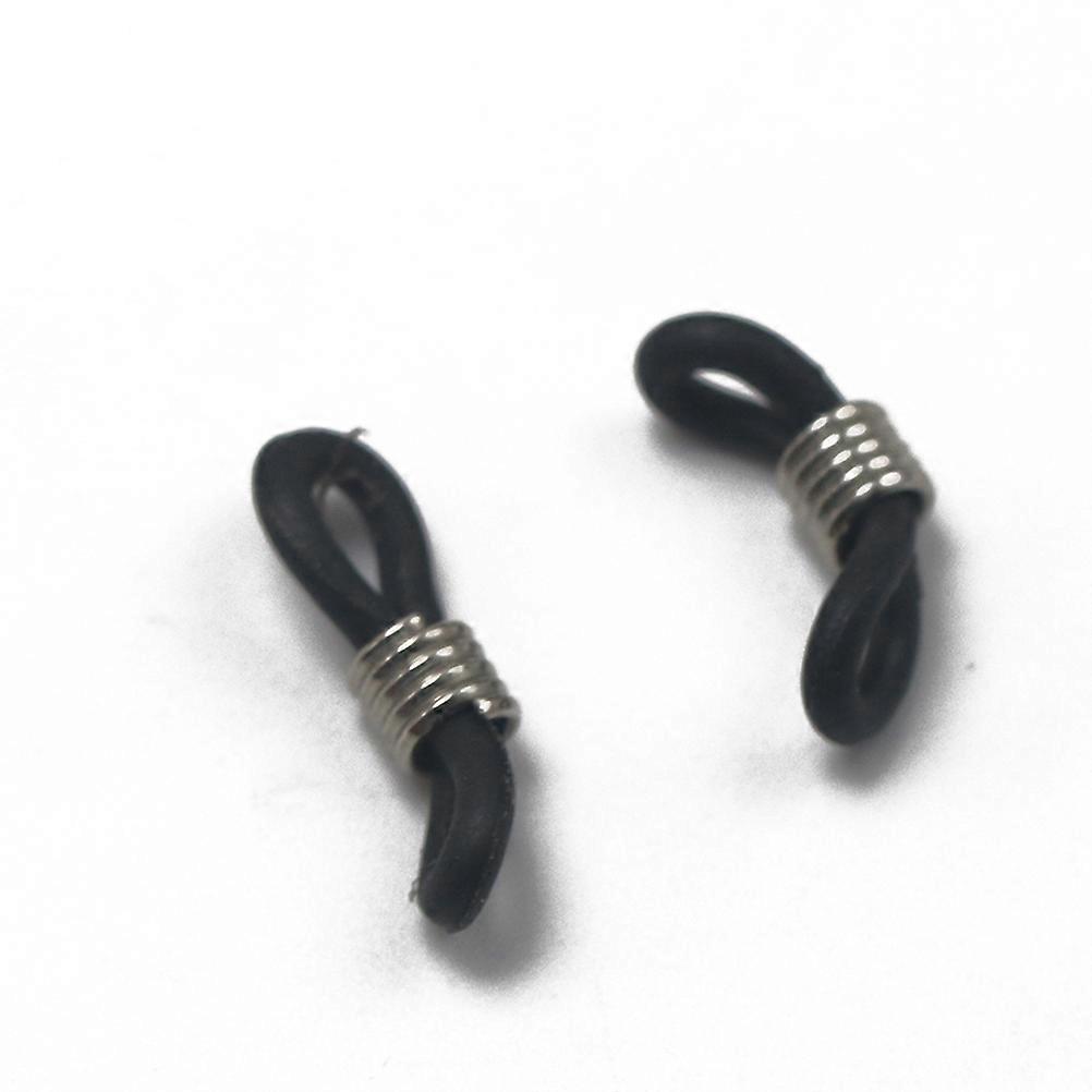 Eyeglass Chains Non-Slip Silicone Glasses Chain Buckle Eyeglasses Accessories Daily Use 20Pcs Black