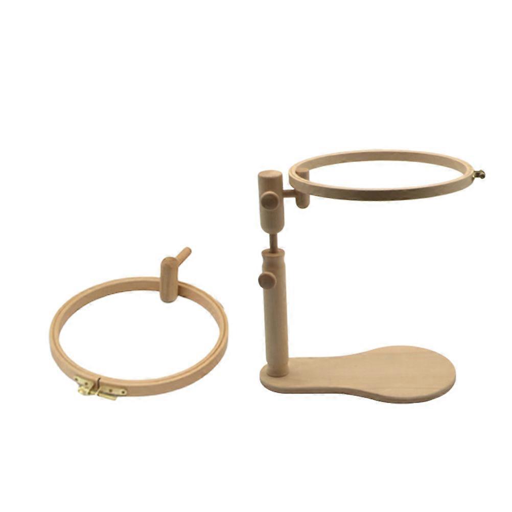 Hands Free Stitching Embroidery Stand Solid Wood Cross Stitch Frame 21 x 21 x 45 cm Frame Synthetic Material present Giving 1 Set