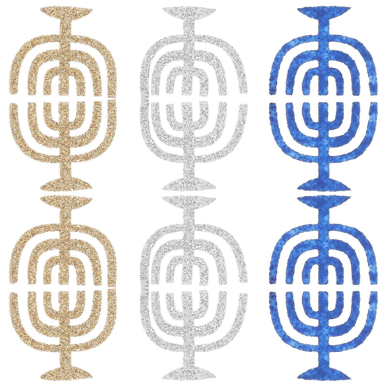 Chanukah Table Decor Candle Holder Shape Hanukkah Party Table Centerpiece Assorted Color 3.8x3cm 50Pcs