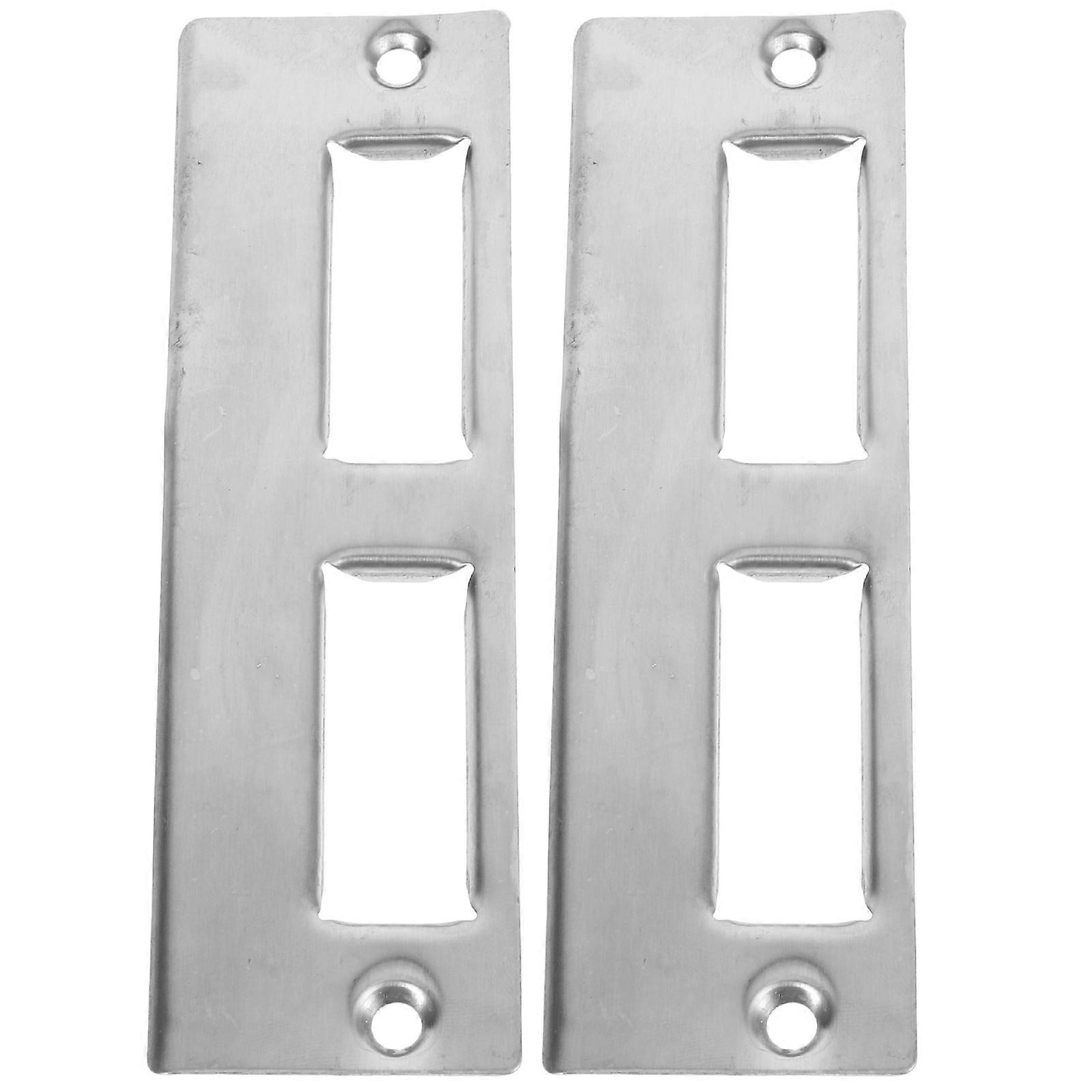Door Knob Strike Plate Door Strike Plate Smooth Insertion Antique Finish 13.00X4.80X0.30CM 2 Sets