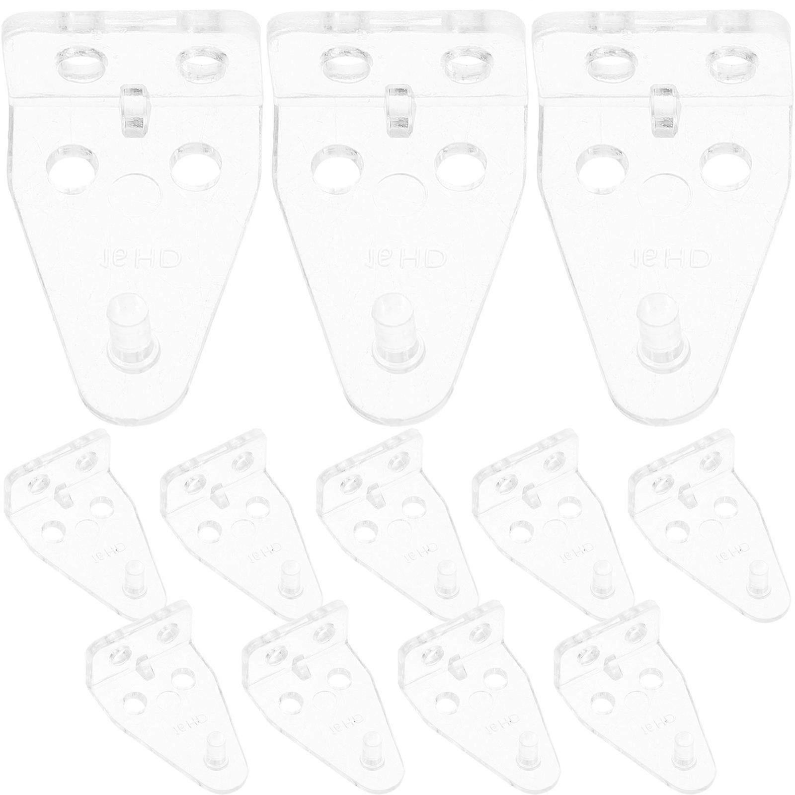 Clear Blinds Hold Down Bracket 12pcs Set Easy Install Replacement for Horizontal Blinds, Space Saving & Convenient Design
