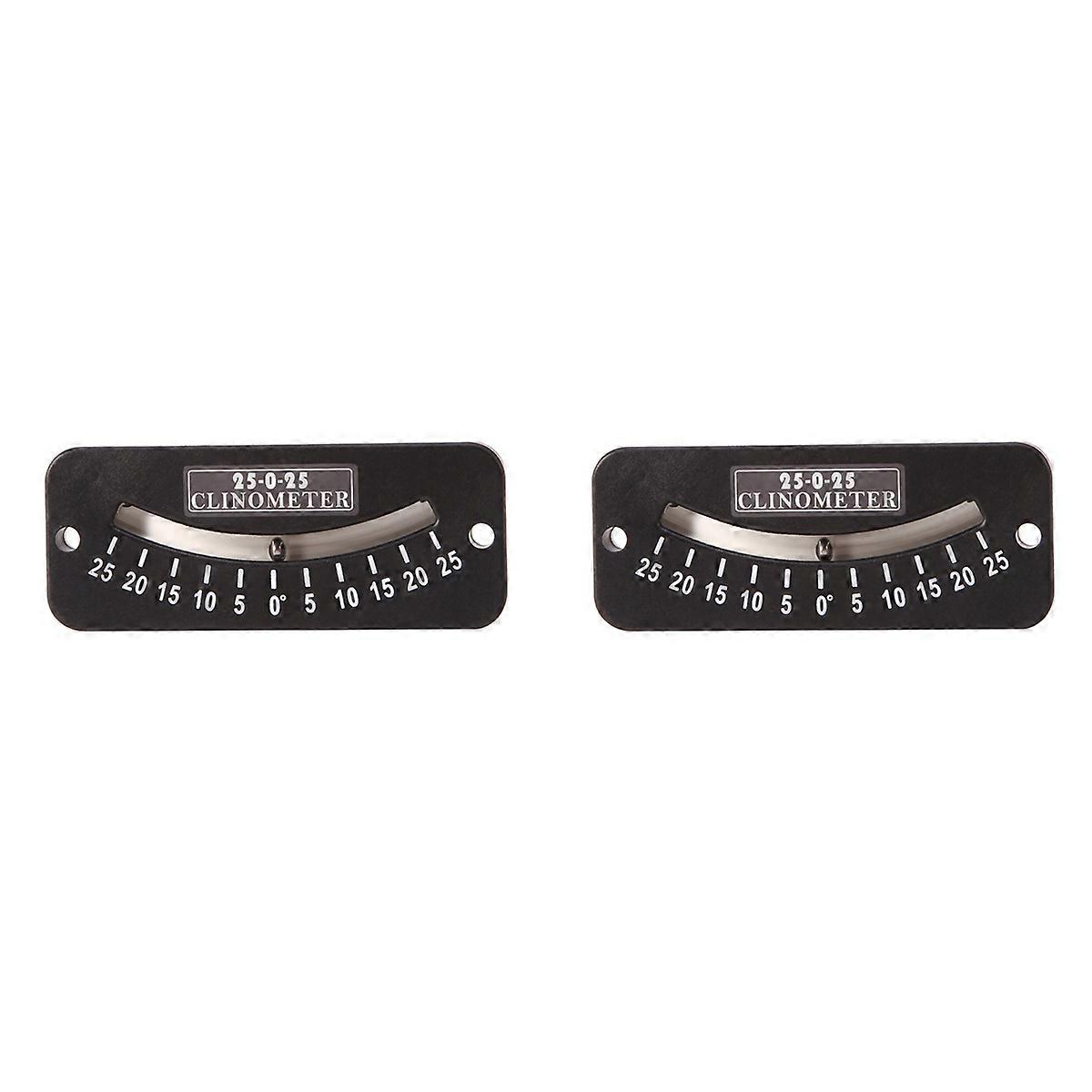 2X 25-0-25 Inclinometer Mini Protractor Inclinometer Angle Measuring Instrument Tilt Gauge Slope Met