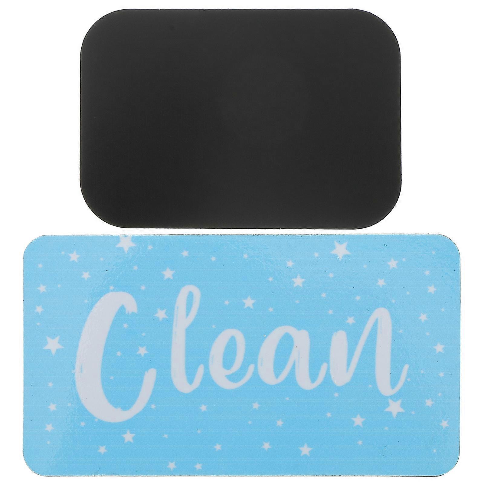 Πλυντήριο πιάτων καθαρό βρώμικο σημάδι μαγνήτη ορθογώνιο σχήμα οργάνωση κουζινών PVC υλική υπενθύμιση 2Pack