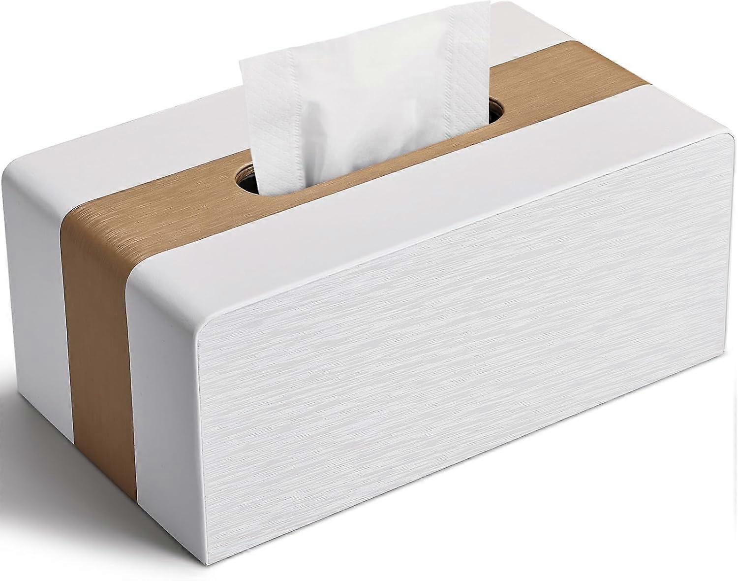 Tissue Box Cover - PU Leather Box Covers Rectangular Tissue Holder