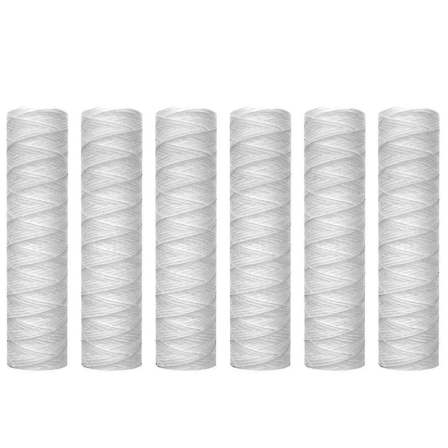 10 Micrometre String Wound Sediment Water Filter Cartridge,6 Pack, Sediment Filtration,universal-AV