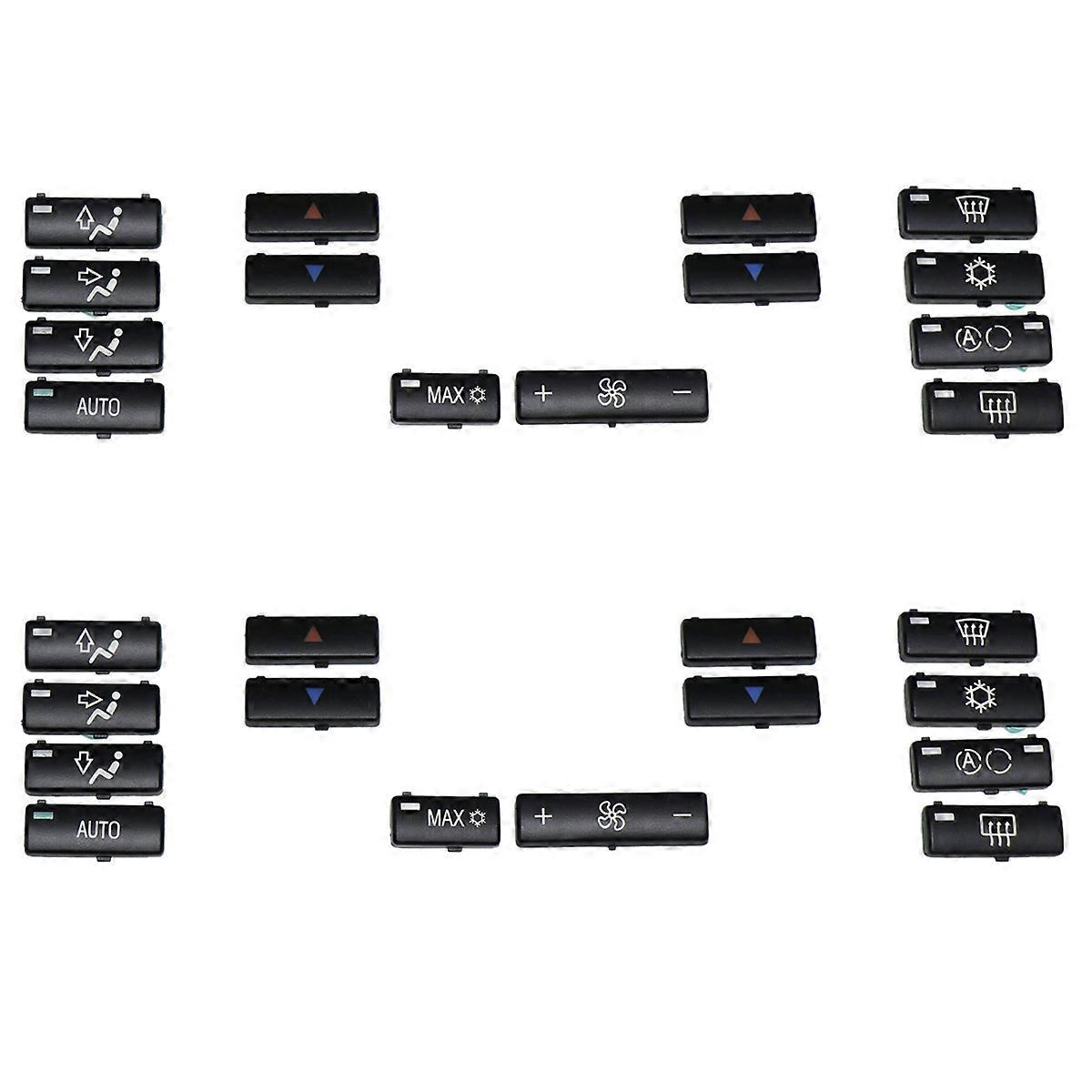 28 Button Key Cap Car Air Conditioner A / C Control Panel Switch Button Key Cover for E39 E53 525I 5