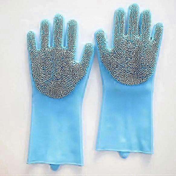 Pet Grooming Gloves, Resistant Cat Bathing Gloves with High-Density Teeth, Silicone Dog Bathing Glov