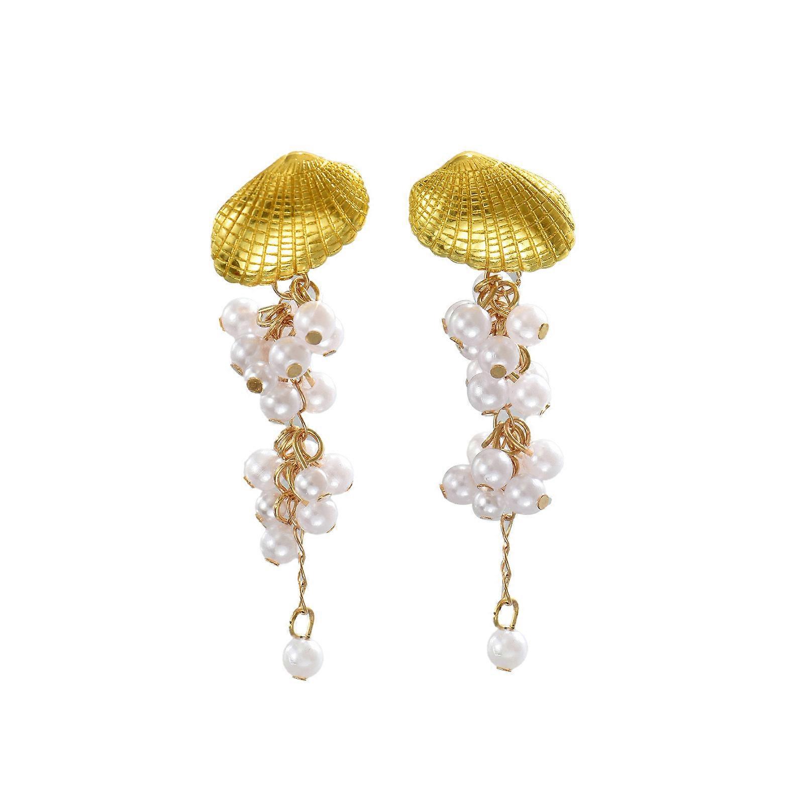 Versatile Crystals Enhanced Tassels Drop Earrings Imitation Pearls Comfort Fit Suitable for Daily Use and Evening Galas