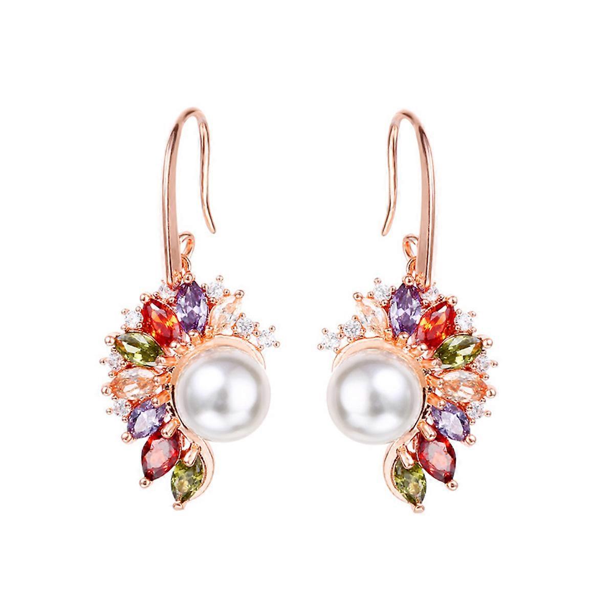 Prom Earrings Multi-Style Colorful Earrings For Women Copper Material Lightweight Fashion present Giving 1 Pair
