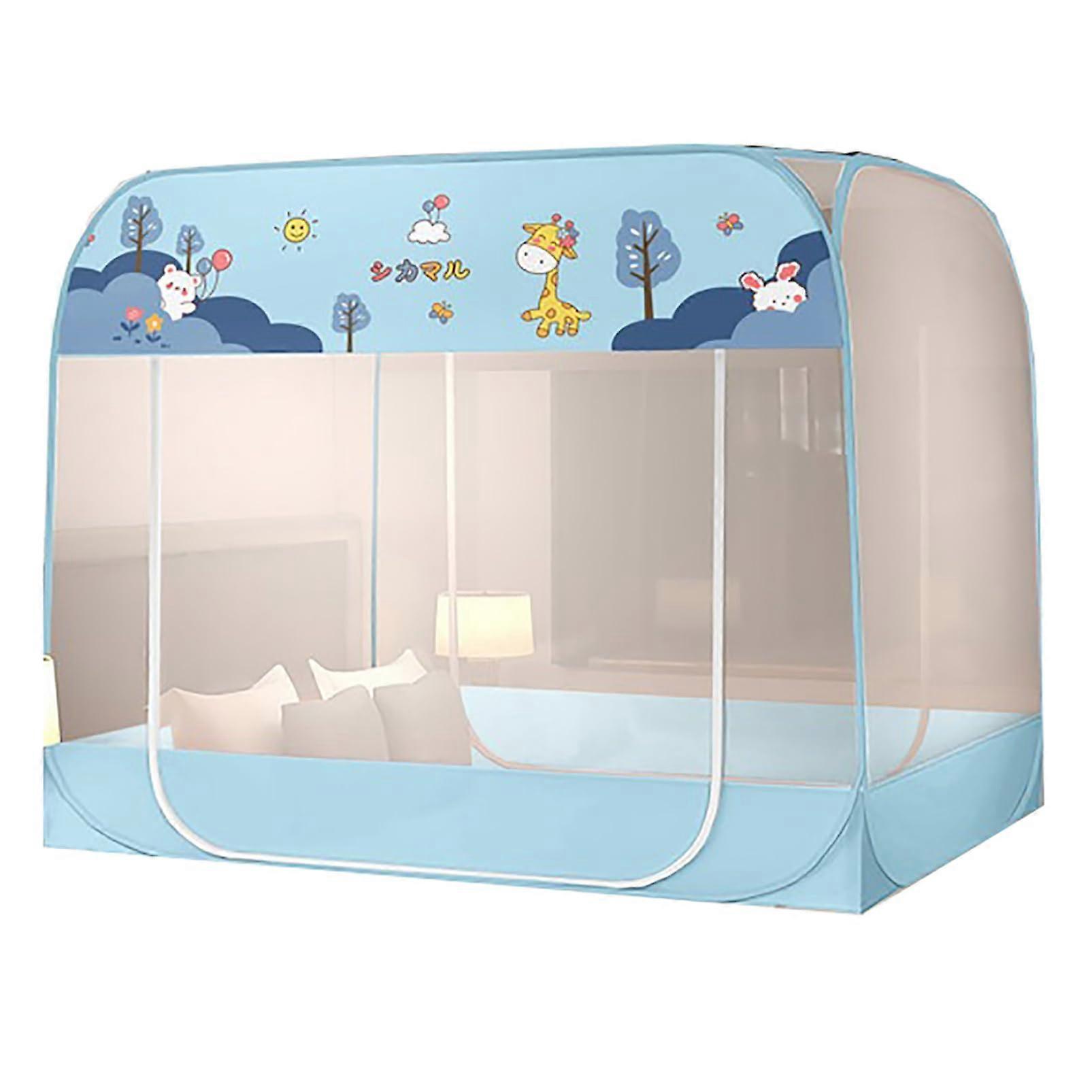 Collapsible Mosquito Net for Bed, Twin Size Bed Canopy, Warm Breathable Fabric, Summer Privacy Tent 200x145x150cm