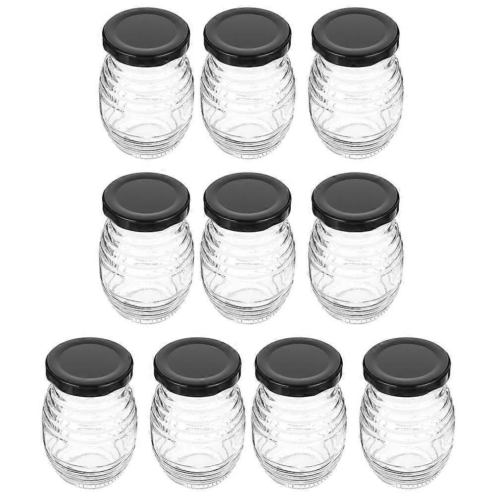 Transparent Honey Storage Jars with Lids for Storage Use 10pcs Sealed Synthetic Material Bottles