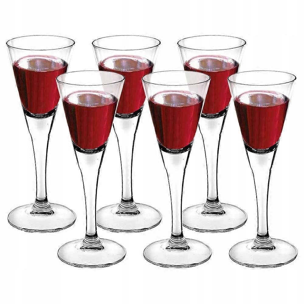 Set of 6 Clear Glass Liqueur Glasses 55ml Ideal for Schnapps Tia Maria and Cocktail Serving