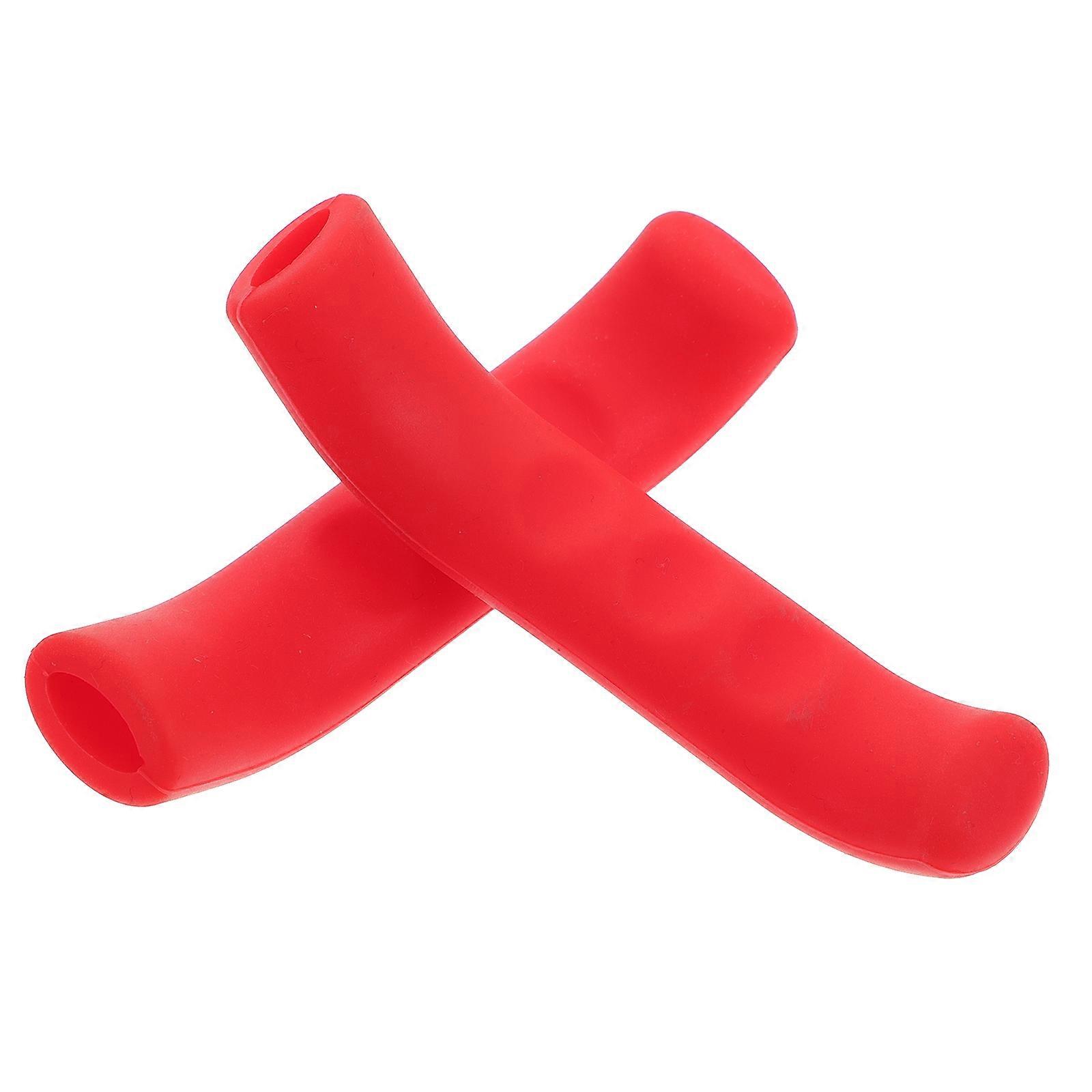 Brake Handle Protector Silicone Brake Lever Cover Increase Usage Time Cyclists 8X2X2CM Red 2Pcs