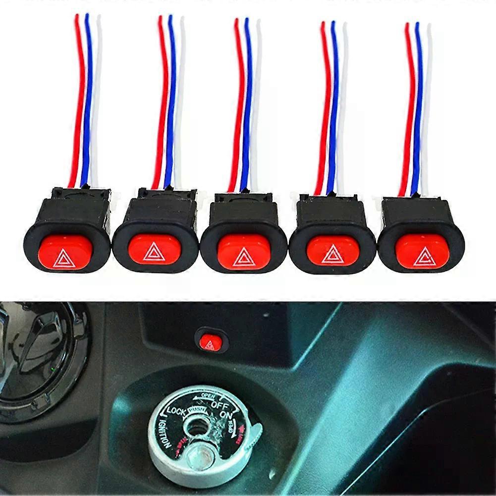 Motorcycle Button Switch 12V ~ 24V Hazard Light Switch Button Double Flash Warning Emer-gency Lamp Motorcycle Accessories