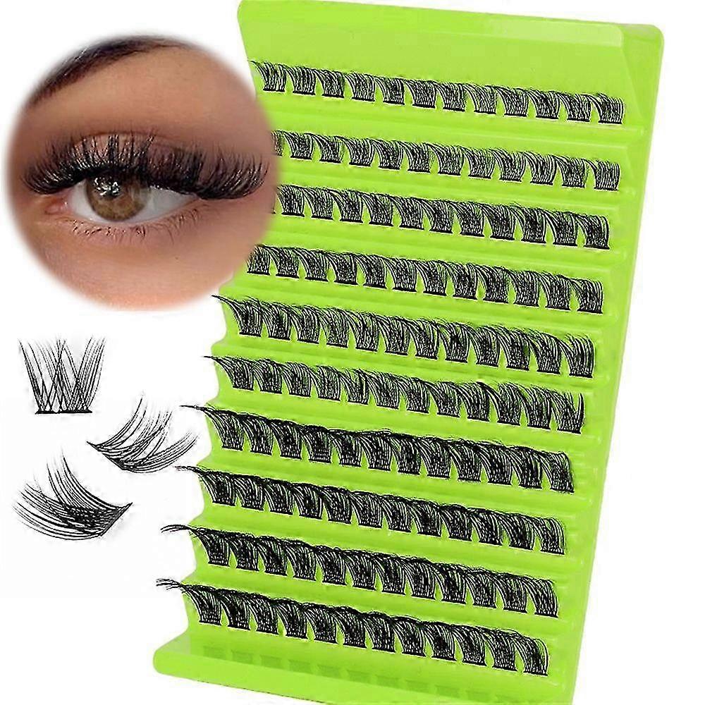120 Pcs Full Volume Natural Look Eyelash Extensions Length 8-16MM DIY False Mink Eyelashes D Curl