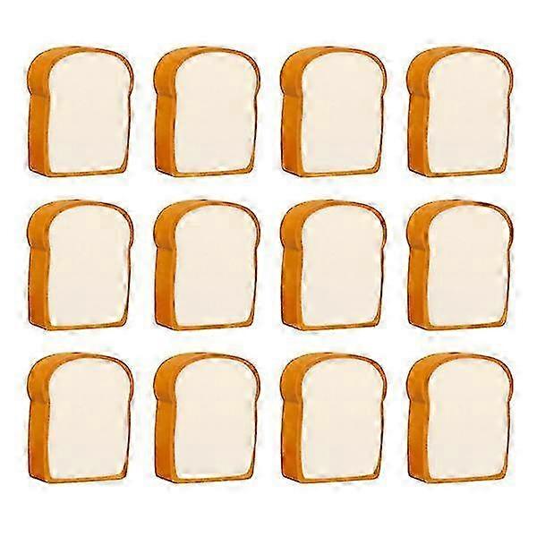 12pcs Colorful Toast Bread Erasers Fun Toast Bread Erasers for Student Stationery