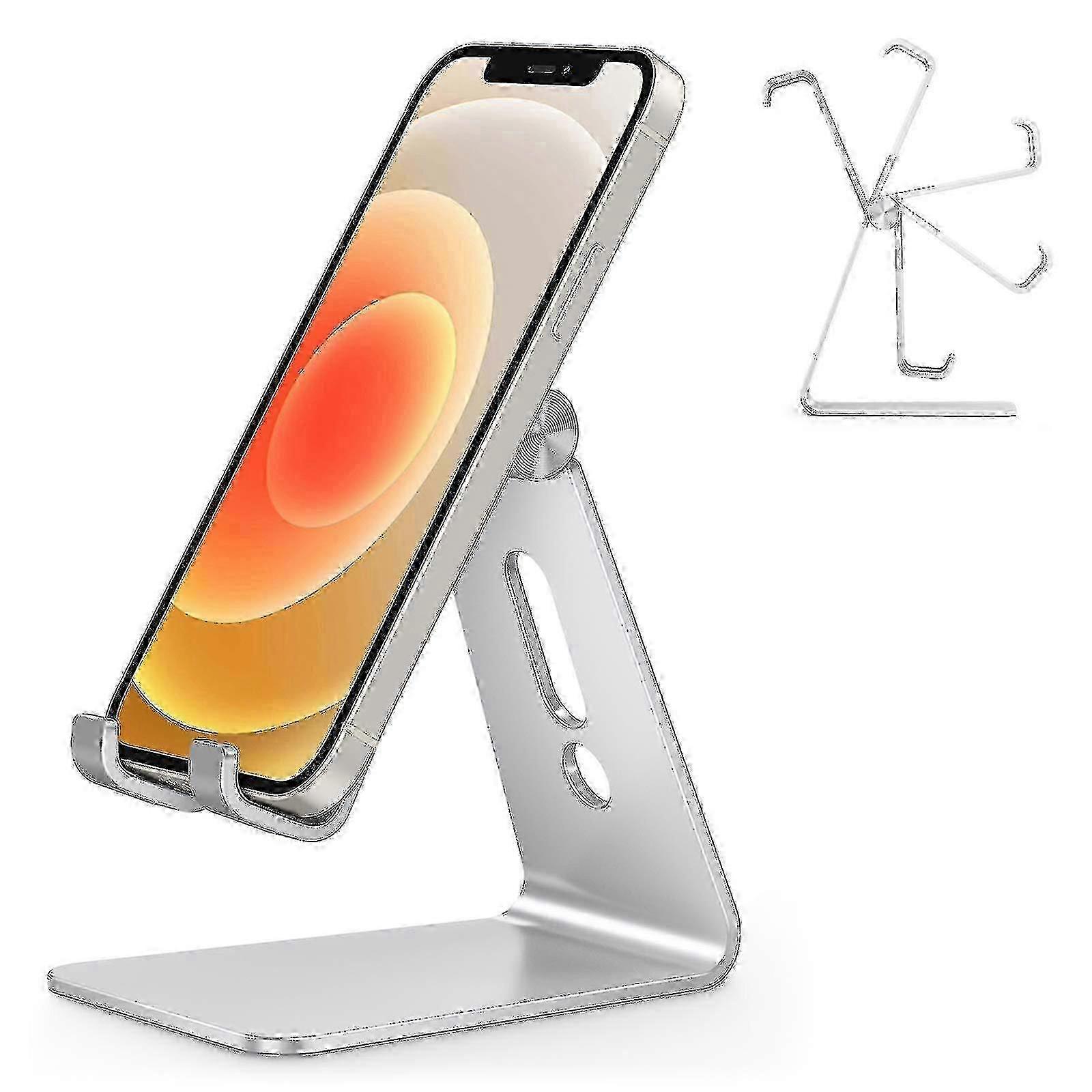Adjustable Aluminum Desktop Phone Dock Holder for Mobile Devices