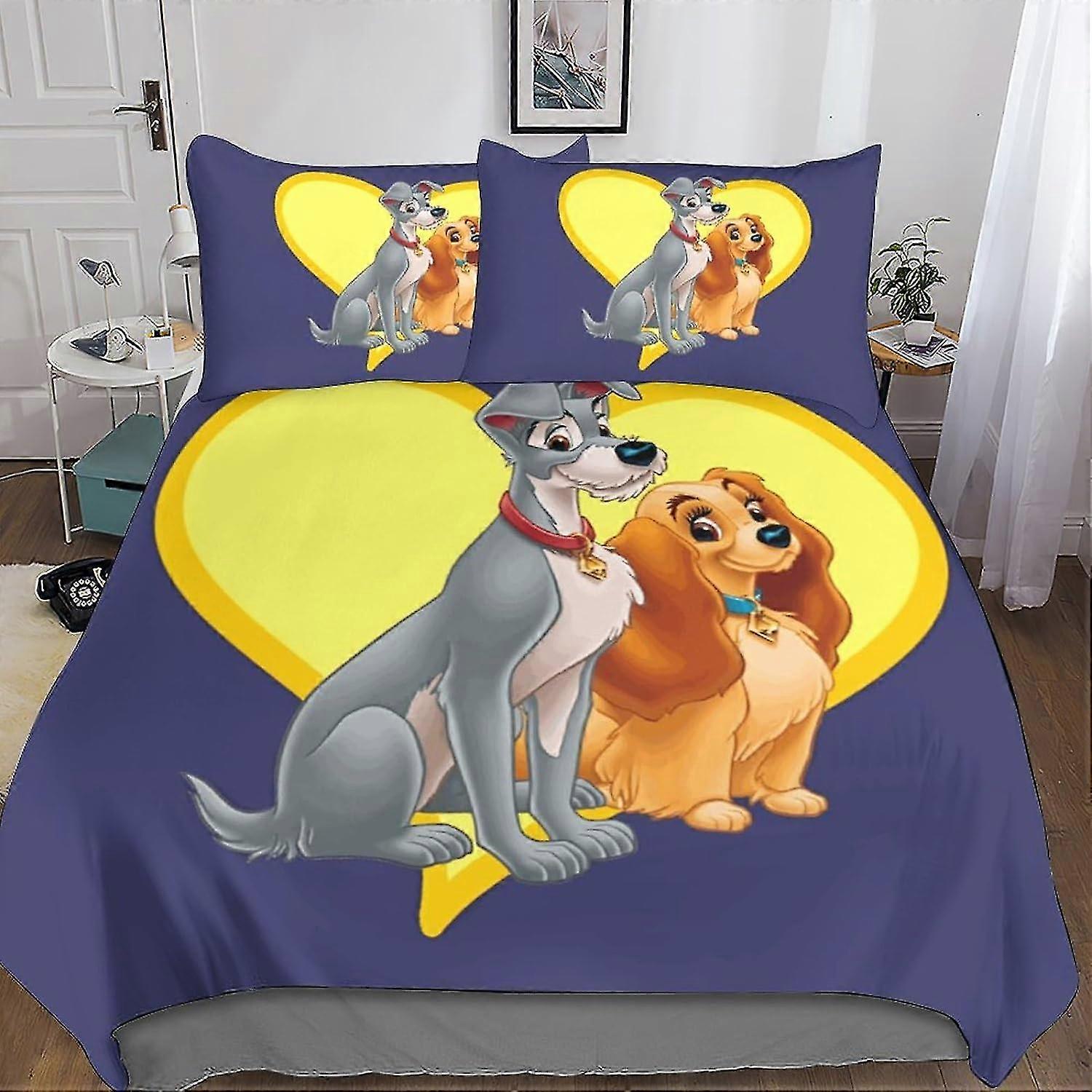 Conjunto de cama de anime Conjunto de capa de edredão com design impresso em 3D - 3 peças Capa de edredom respirável macia e fronhas