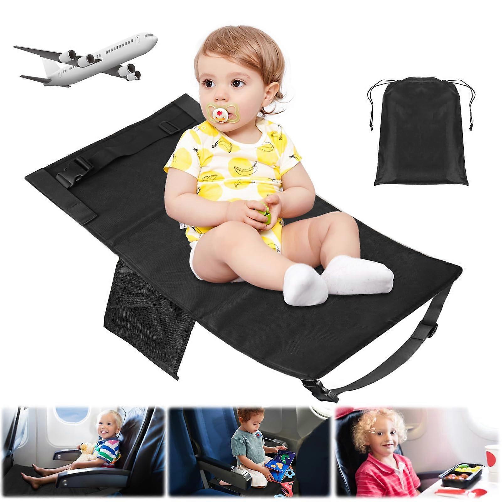 Children's Airplane Footrest, Airplane Footrest, Airplane Seat Extension for Kids, Foldable Adjustable Airplane Cot for ShortDistance Flight Travel
