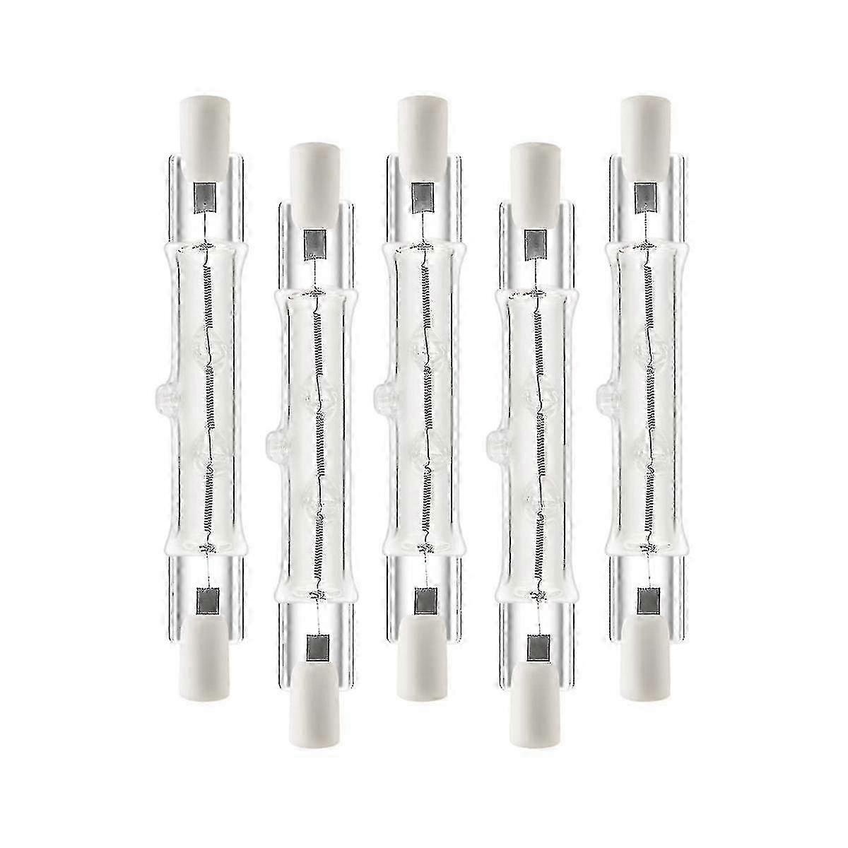 5 Pack 118mm 300w 230v Dimmable Halogen Linear Light Bulbs Suitable for Certain Brands